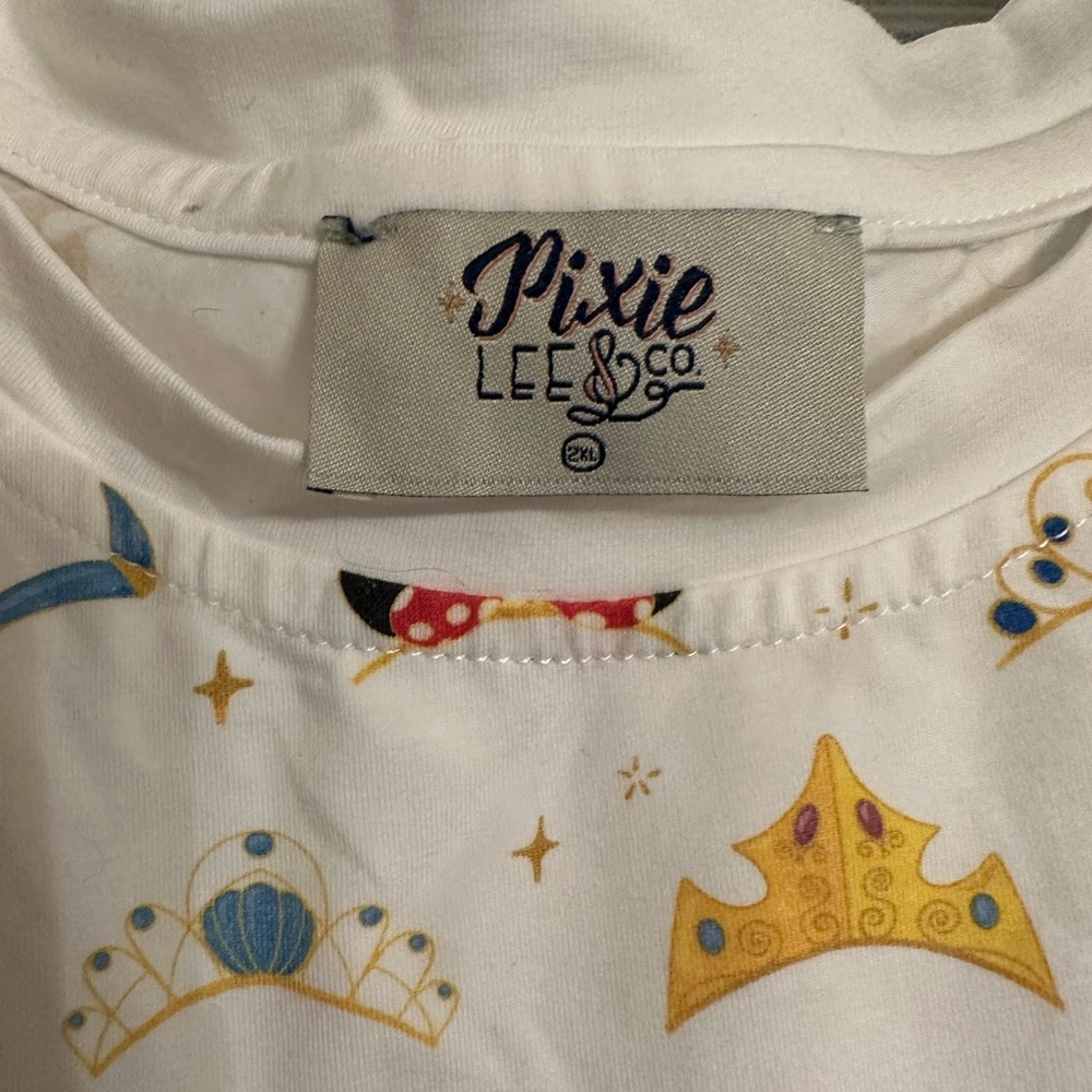 Pixie Lee & Co Disney Crown tee shirt 2x - Picture 5 of 8
